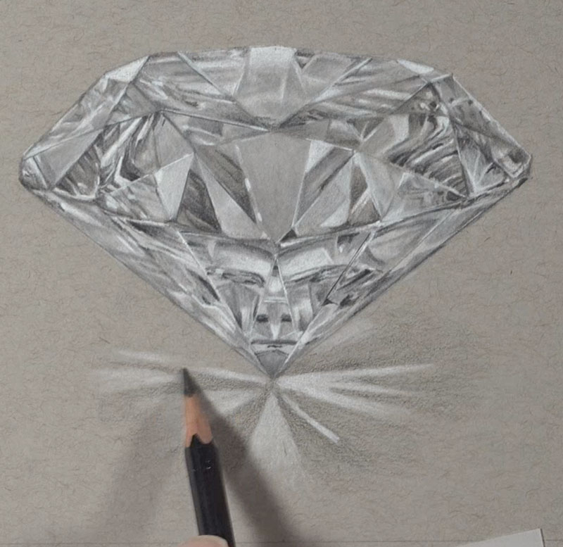 Adding cast shadow under the diamond