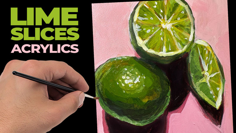 Painting Limes with Acrylics