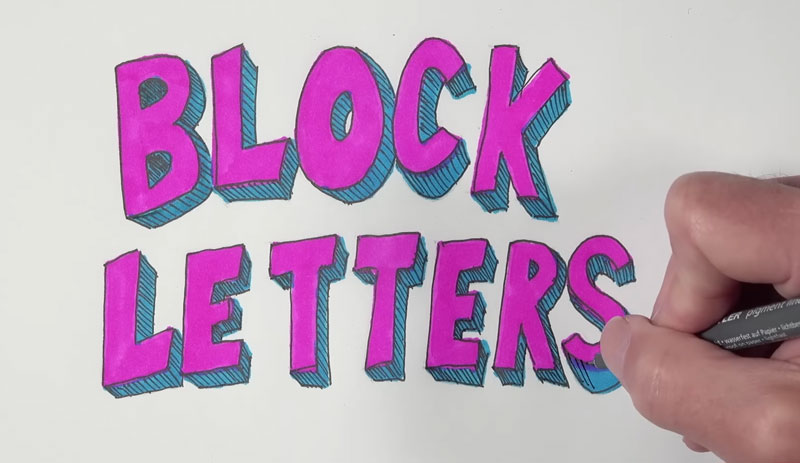 Easy subject to draw - Block Letters