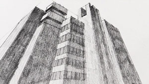 25 Days to Better Drawings - Three Point Perspective