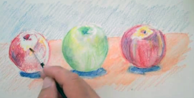 Activating Watercolor Pencils