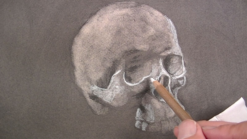 white charcoal pencil techniques