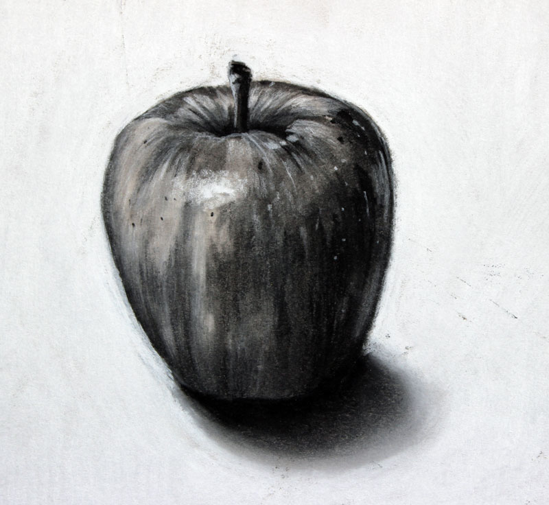 drawing with charcoal