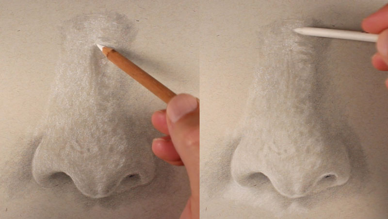 Add highlights to the nose