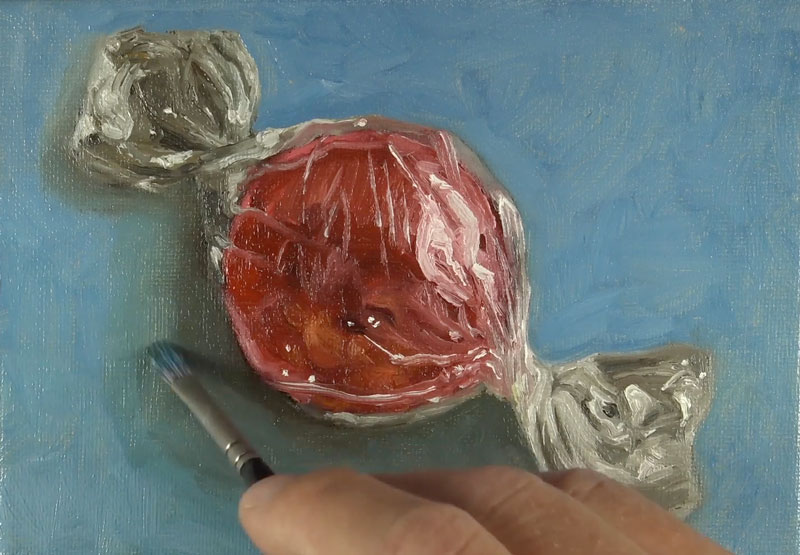 Creating a primary scheme in an oil painting