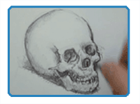 How to draw a skull with a ball point pen