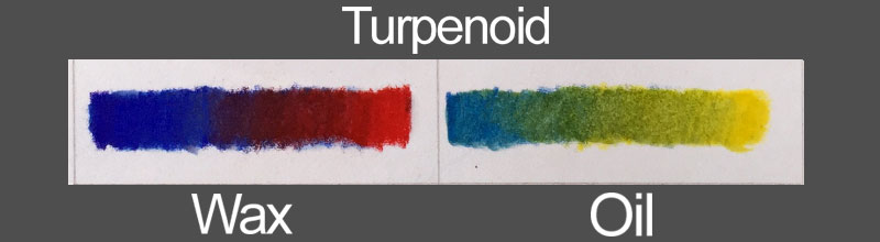 Use Turpenoid with colored pencils