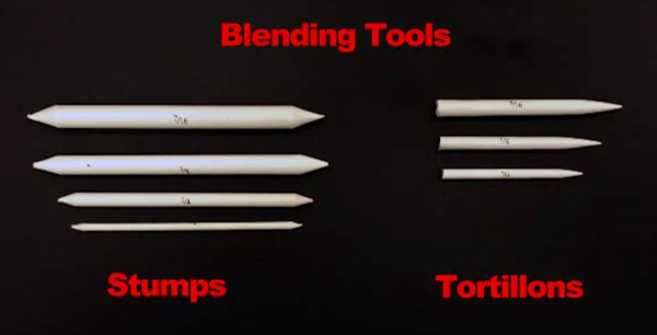 Blending Tools for Drawing - Stump & Tortillons 