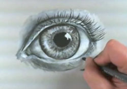 Eyes with charcoal-step 7 - eyelashes