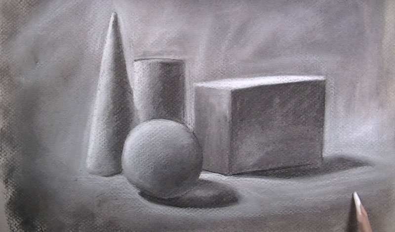 charcoal drawing objects