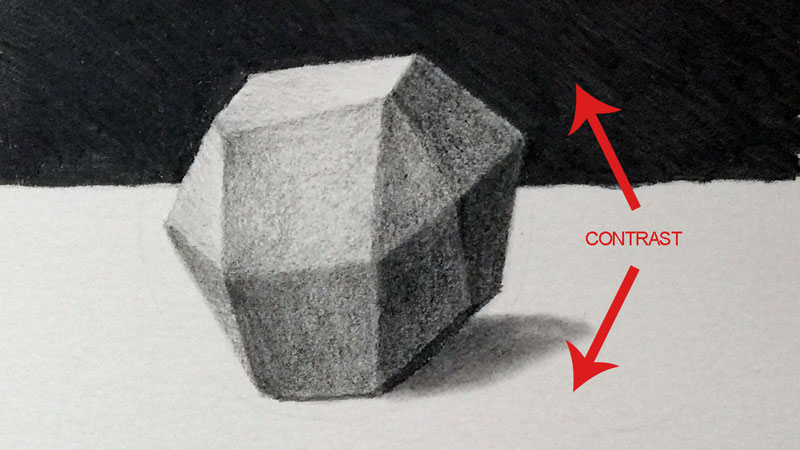 Using contrast in a drawing