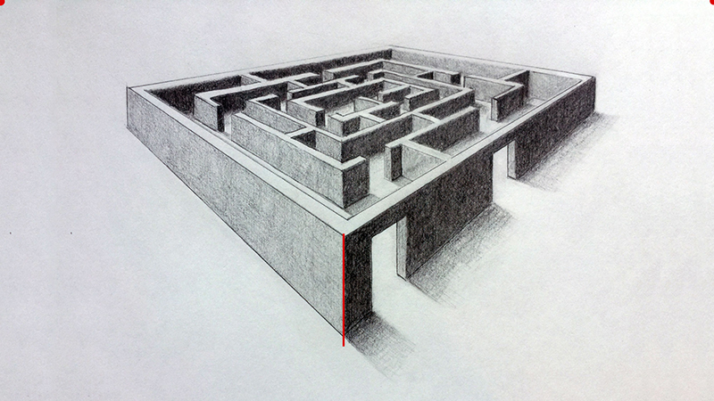 Corner of the maze