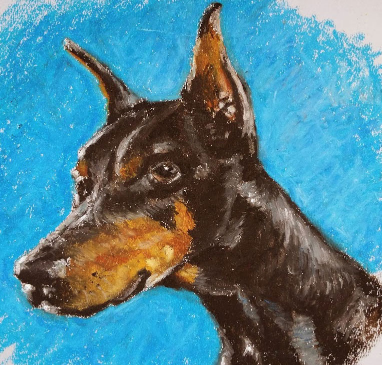 Oil Pastel Tutorial - Dog Portrait
