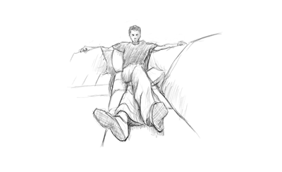 A line drawing of a woman lying down while  Stock Illustration  75863453  PIXTA