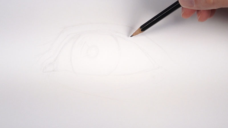How to draw eyes - step one - draw the contours
