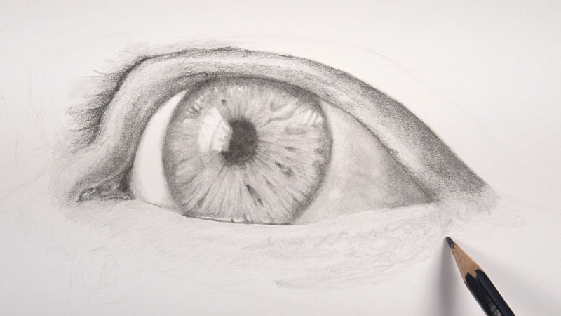 Como desenhar um olho realista How to draw realistic eye 