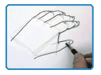 How to draw a hand