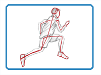 How to draw a person running