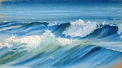 How to Draw Waves - A Demonstration with Soft Pastels