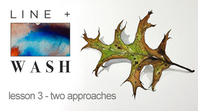 Line and wash two approaches