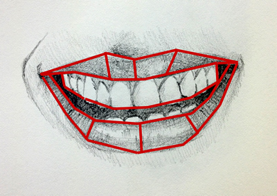 How to draw mouth with planes
