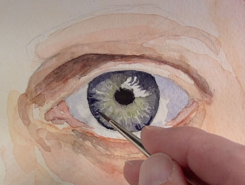 The values in the iris are darkened