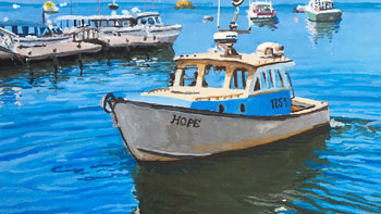 Painting water with gouache