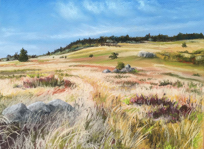 Landscape Drawing with Pastels