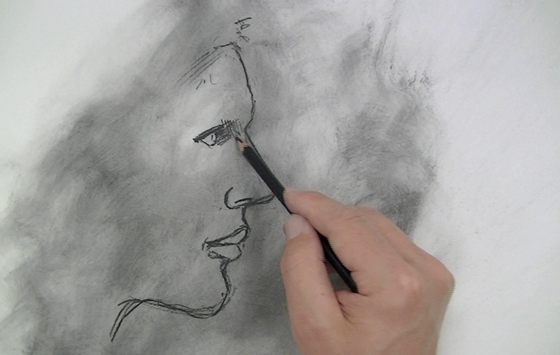 How I use Charcoal Powder to start the design process for my graphite  drawing. 