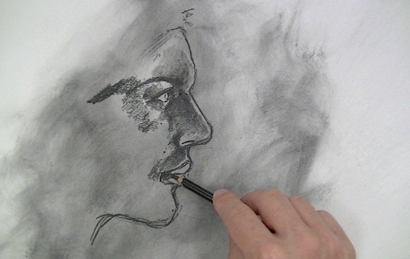 Powdered Charcoal - Portrait Sketch