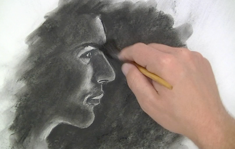 Drawing with Powdered Charcoal - Step by Step.