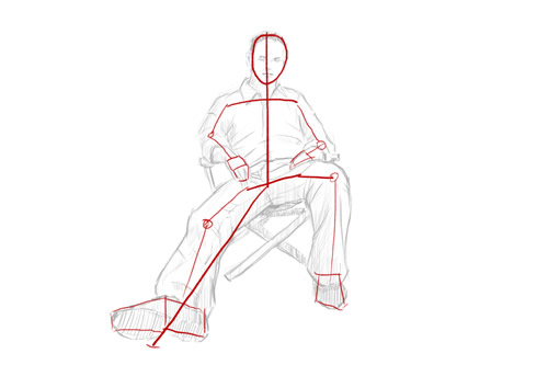 Person Sitting Sketch Vector Images over 5000