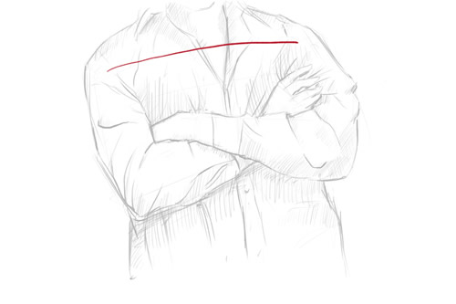 How to draw crossed arms