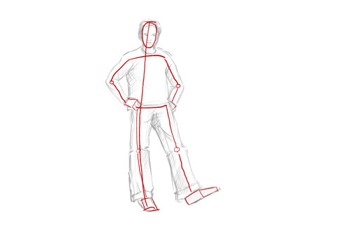 figures drawing human simple to  a Draw Person How  Standing