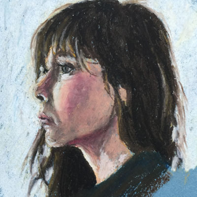 Portrait Sketch Oil Pastels