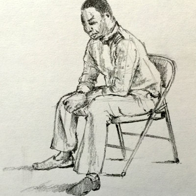 Sketching a Seated Figure