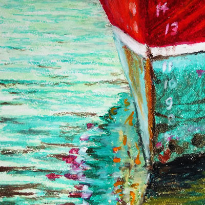 Water Ripples Oil Pastels