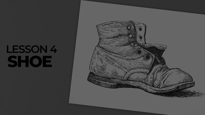 Subjects with ink - shoe