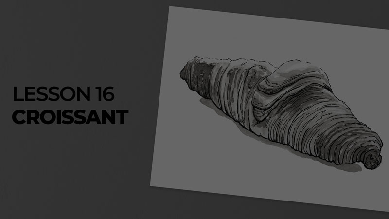 Subjects with ink - croissant