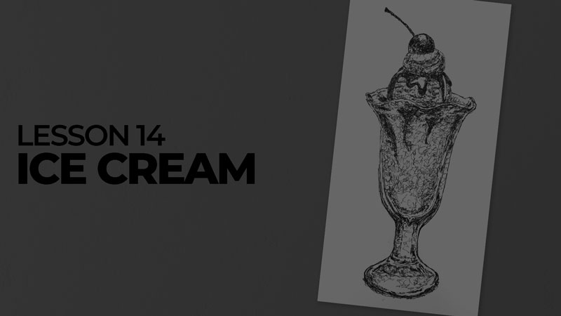 Subjects with ink - ice cream