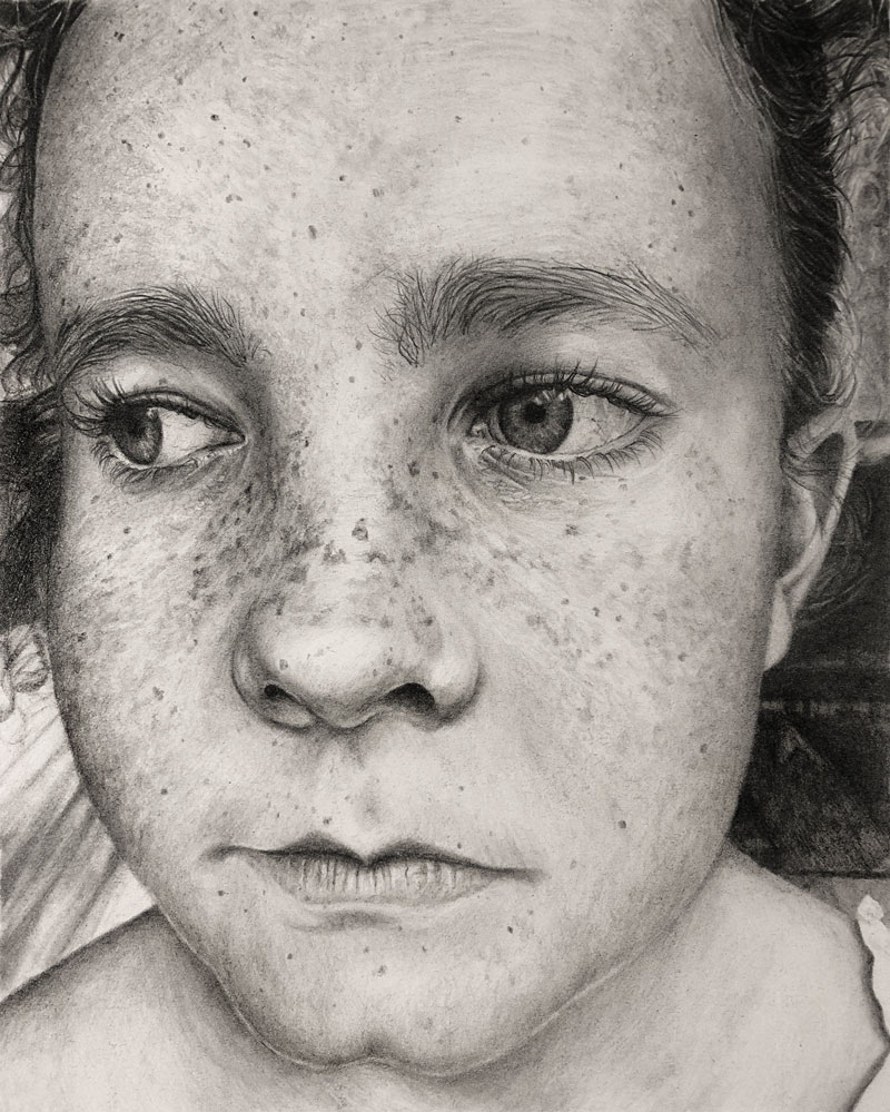realistic portrait drawing with pencil
