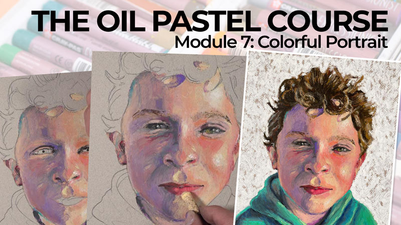 The Oil Pastel Course - Colorful Portrait