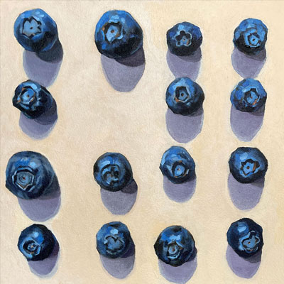 Blueberries with Acrylics