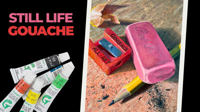 Gouache still life lesson series