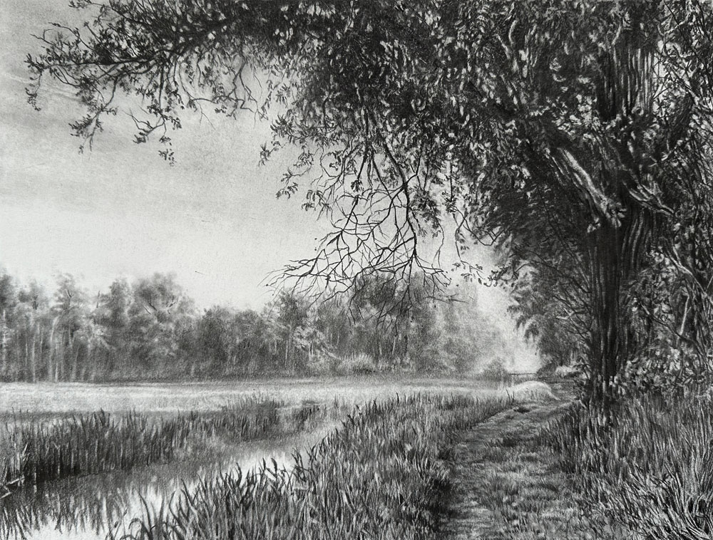 Graphite Landscape Drawing