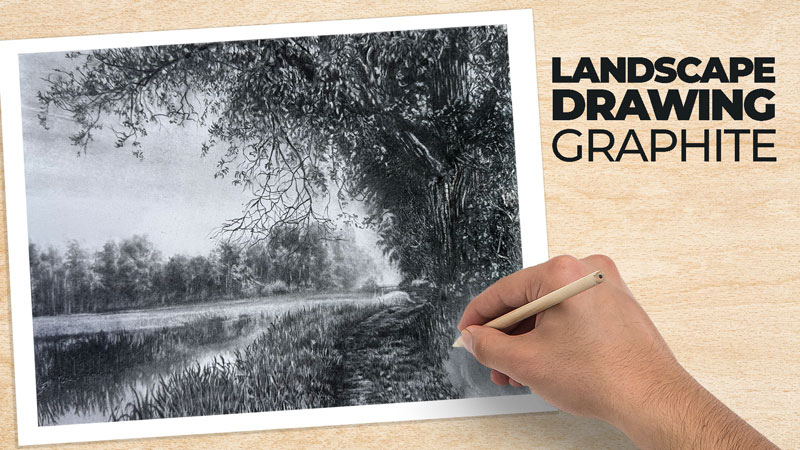 Graphite Landscape Drawing - Lesson Series