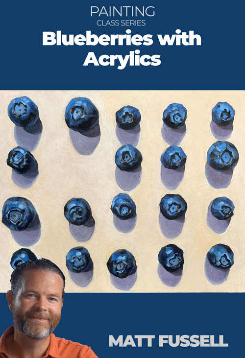 Blueberries with Acrylics