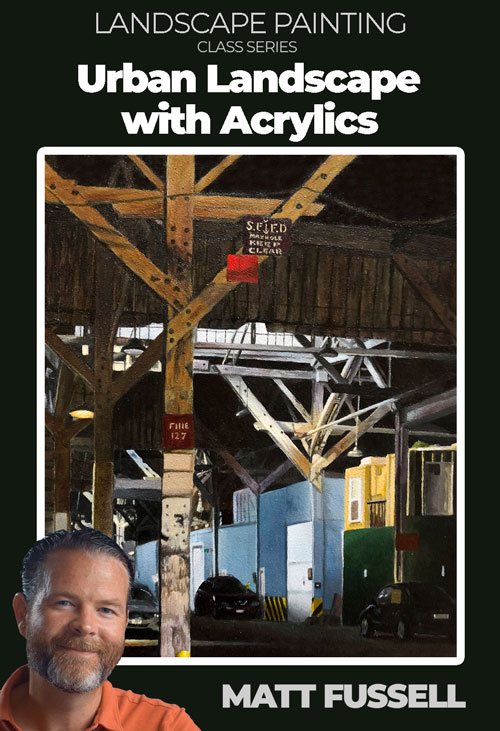 Urban Landscape Painting with Acrylics