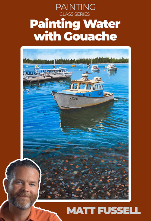 How to Paint Water with Gouache Series