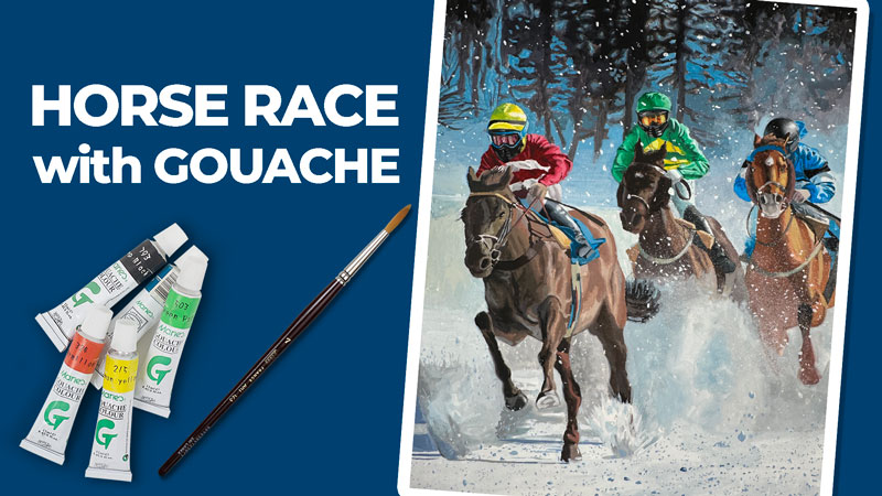 Horse Race with Gouache